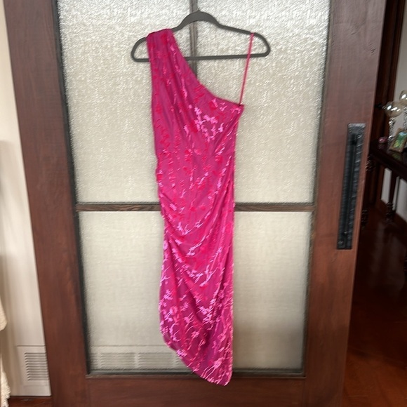 HUTCH One-Shoulder Ruched Velvet Dress XS NWOT - Picture 4 of 13